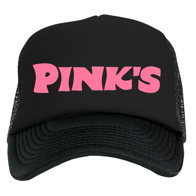 Black cap with pink 'PINK'S' text