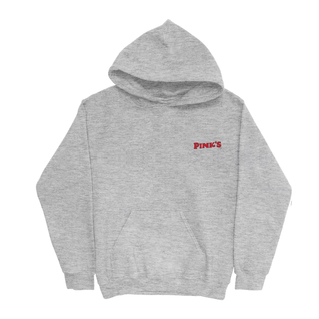 Street View Hoodie [Sport Grey] with a red Pink's logo
