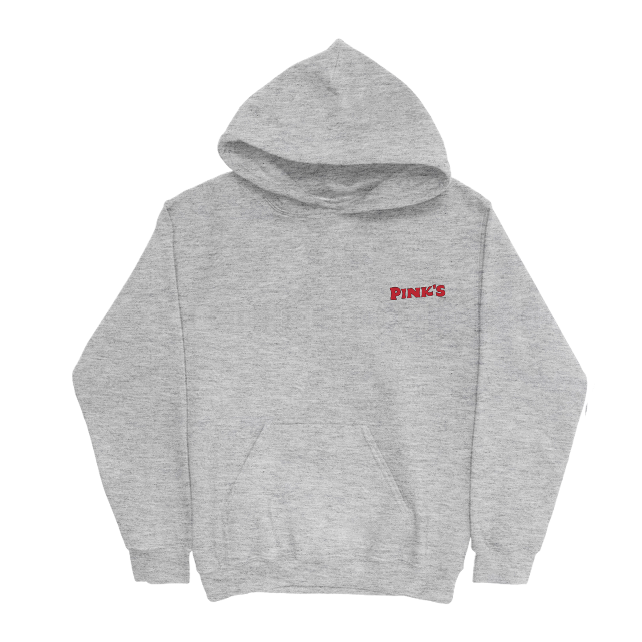 Street View Hoodie [Sport Grey] with a red Pink's logo